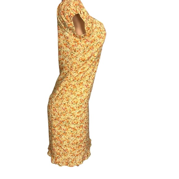 Byer Too Vintage Y2K Orange and Pink Embroidered Dainty Floral Mini Dress - Picture 5 of 13